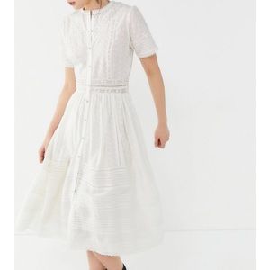 NWT urban outfitters white midi dress